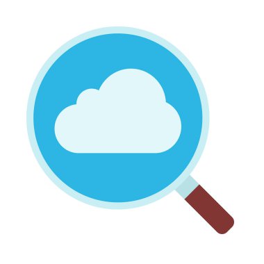 Bulut Denetim Simgesi, Vektör İllüstrasyonu