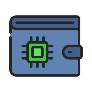 dijital cüzdan vektör çizimi tasarımı 