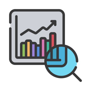 Borsa web simgesi vektör illüstrasyonu