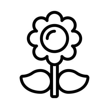 Papatya çiçeği simgesi, vektör illüstrasyonu basit tasarım