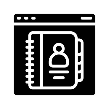 Kişiler düz simge, vektör illüstrasyonu 