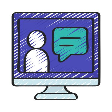 Video Çağrısı Web simgesi vektör çizimi