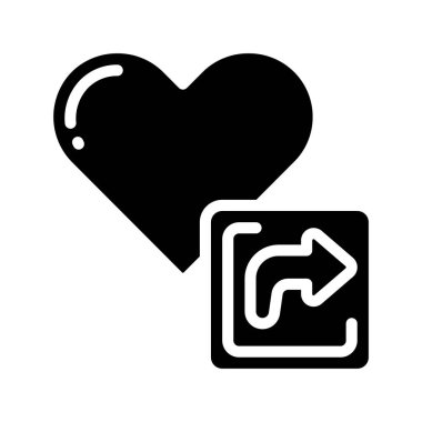 Sevgi Web simgesi vektör illüstrasyonunu paylaş