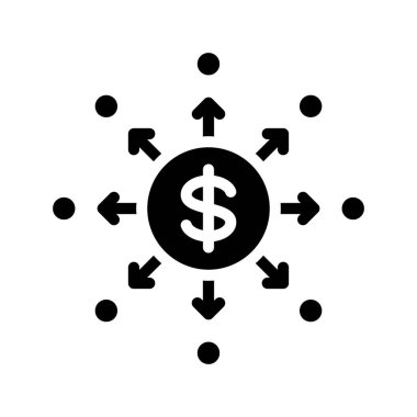 Yatırım Çeşitlendirilmiş simge, vektör illüstrasyonu 