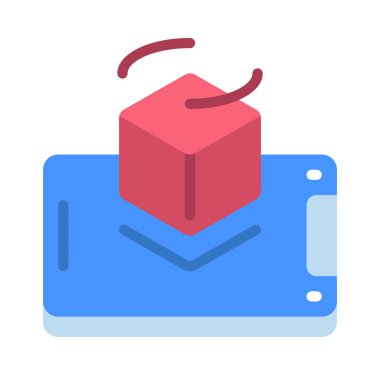 Artırılmış Gerçeklik simgesi vektör illüstrasyon tasarımı