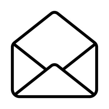 E- posta simgesi, vektör illüstrasyonunu aç 