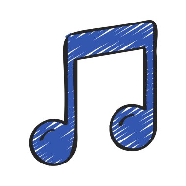 Music Note Semiquaver ikon vektör çizimi 