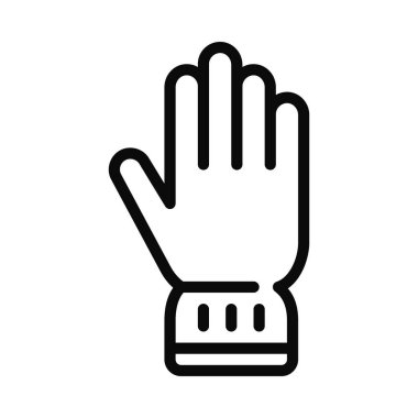 Güvenlik Eldiveni ağ ikonu vektör çizimi