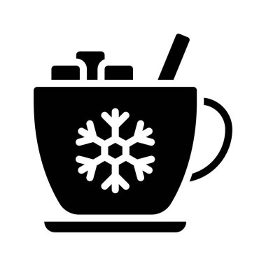 Sıcak Çikolata Web simgesi vektör illüstrasyonu