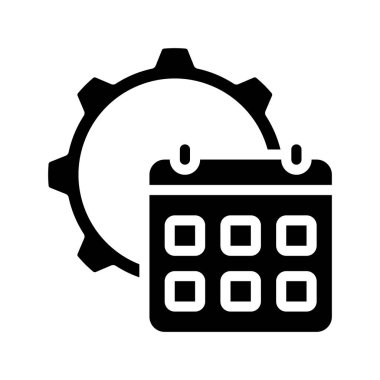 Zamanlama Yönetimi simgesi, vektör illüstrasyonu    