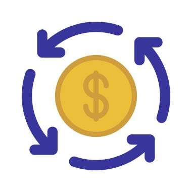 Cash Flow Web simgesi vektör çizimi