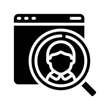 Çalışanları Ara simgesi, vektör illüstrasyonu  