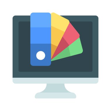 Grafik Tasarımcı Web simgesi vektör illüstrasyonu