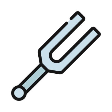 Ayar çatal düz simgesi, vektör illüstrasyonu 