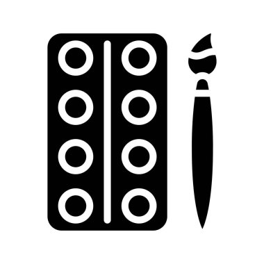 Su Rengi Tin düz simgesi, vektör illüstrasyonu 