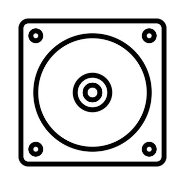 CD mi? Web simgesi basit illüstrasyon