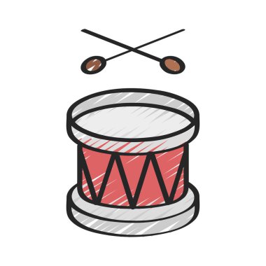 Davul simgesi vektör illüstrasyon tasarımı