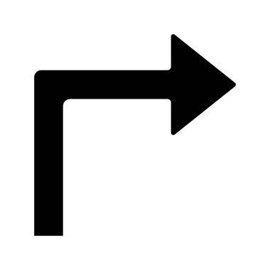  Sağ yön ok ikonu vektör illüstrasyonu 