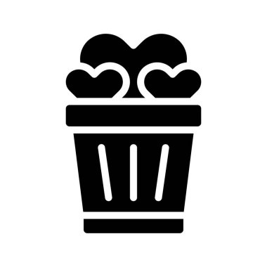 Aşk web simgesi vektör illüstrasyonunda