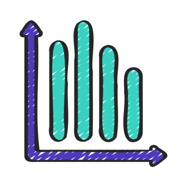  Çubuk Grafik web simgesi vektör illüstrasyonu 