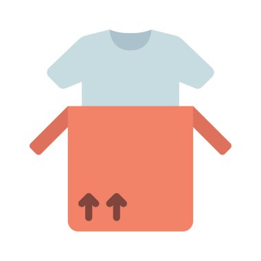 Paketleme Şirketi düz simgesi, vektör illüstrasyonu