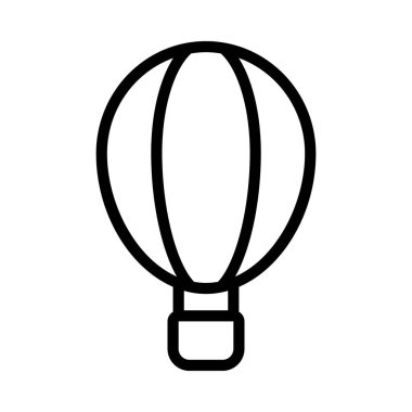 sıcak hava balonu simgesi, vektör illüstrasyonu