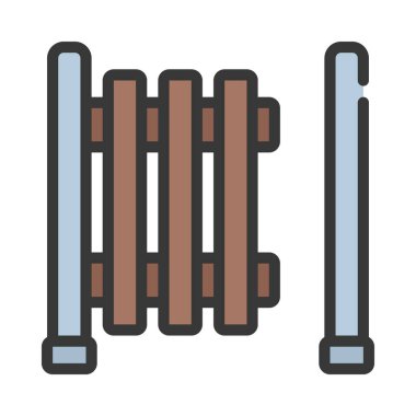  çit simgesi vektör illüstrasyonu