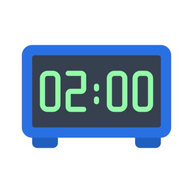 Dijital çalar saat simge vektör çizim 