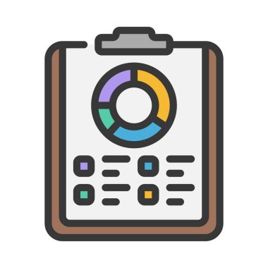 Veri Listesi simgesi, vektör illüstrasyonu  