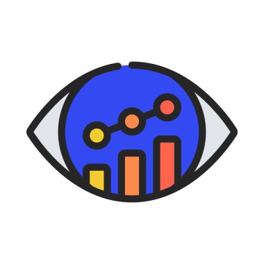 Veri Görselleştirme Göz Ağı vektör çizimi