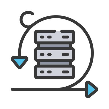sunucu simgesi, vektör illüstrasyonu