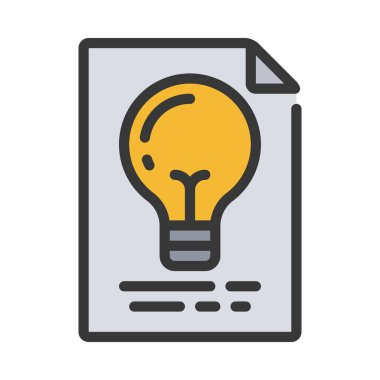 Proje fikri simgesi, vektör illüstrasyonu                                             