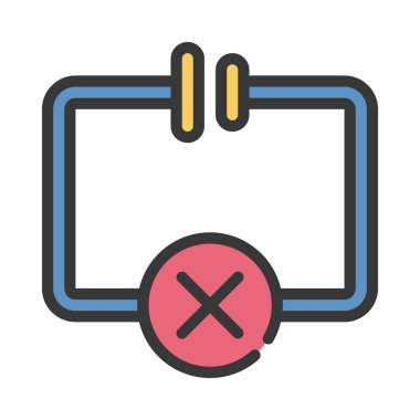 Elektrik Devresi Web simgesi vektör illüstrasyonuName