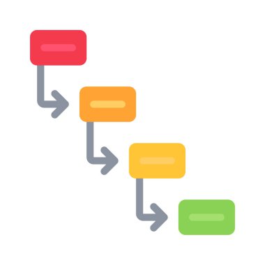 Proje Reqirements düz simgesi, vektör illüstrasyonu