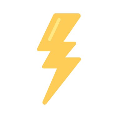 Elektrik Bolt simgesi vektör çizimi tasarımı