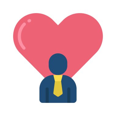 Love Business web simgesi vektör illüstrasyonu