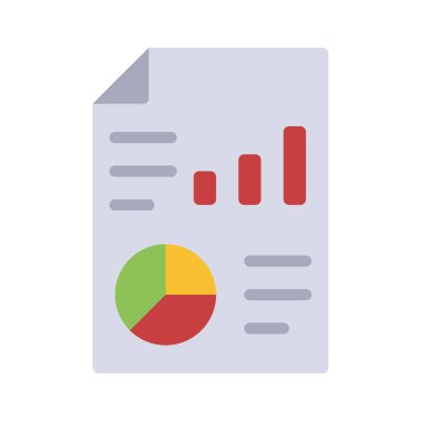 Yatırım Raporu simgesi, vektör illüstrasyonu 