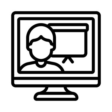 Çevrimiçi Öğretim Ağı vektör illüstrasyonu