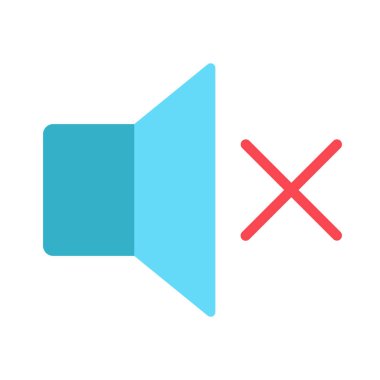 Ses düzeyi simgesi yok, vektör illüstrasyonu