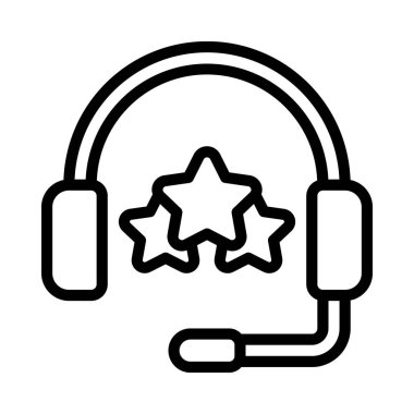 Beyaz arkaplanda Gözden Geçirilen Kulaklık simgesini Destekle