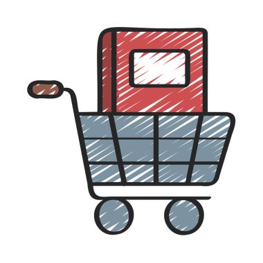 Kitap simgesi al, vektör illüstrasyonu