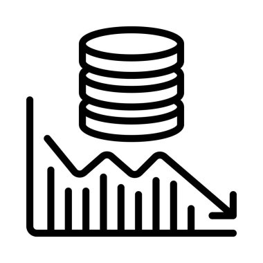 Veri Azalt simgesi, vektör illüstrasyonu  