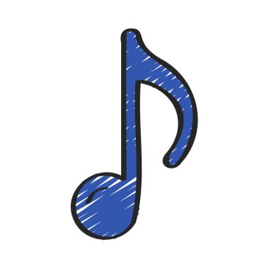 müzik notası ikon vektör illüstrasyonu 