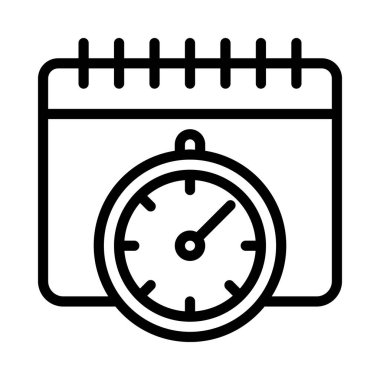 Vadesi dolmuş web simgesi vektör illüstrasyonu