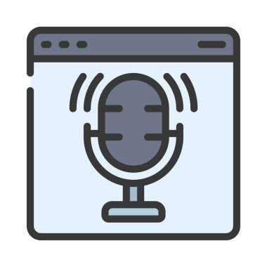 Web sitesi simgesi, vektör illüstrasyonu basit tasarım