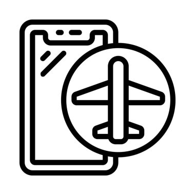 uçak kipi simgesi, vektör illüstrasyonu 