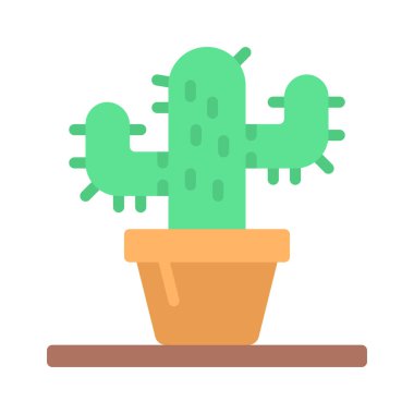 Masa Kaktüsü simgesi, vektör illüstrasyonu