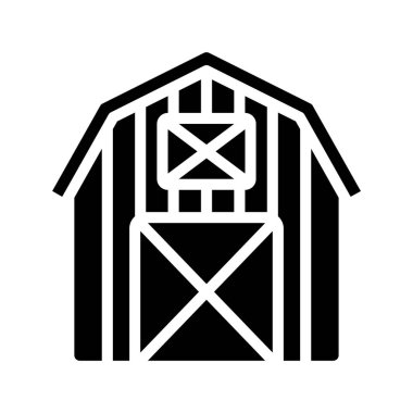 Çiftlik ahırı ikonu. vektör illüstrasyonu