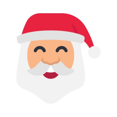 Şapka ikonu vektör illüstrasyonunda Noel Baba