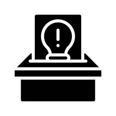 Öneri Kutusu düz simgesi, vektör illüstrasyonu